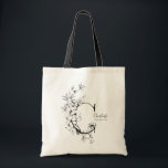 Rustikaler Letter C Bauernhof Trendy mit Monogramm Tragetasche<br><div class="desc">Trendy Farmhouse rustikal Letter C mit Monogramm Tote Tasche</div>