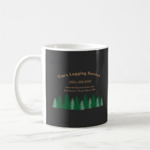 Rustikaler Logging Tree Cutting Company Service Kaffeetasse