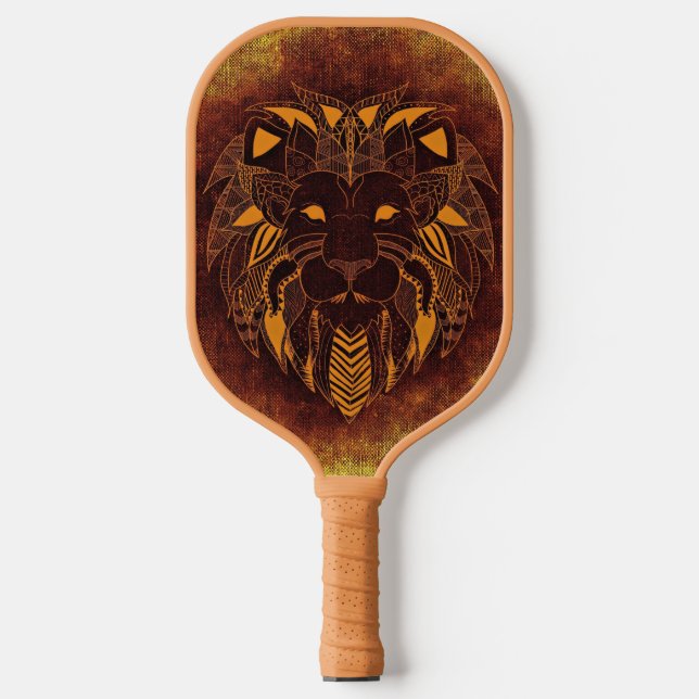 Rustikaler Löwenkopf Pickleball Schläger (Vorderseite)