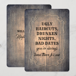 Rustikaler lustiger einladung