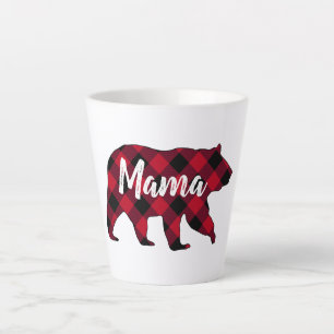 Rustikaler Mama Bear Red Buffalo Kariert Milchtasse