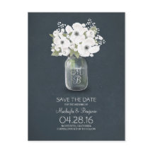 Rustikaler Mason Jar Baby Atem Save the Date