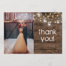 Rustikaler Mason Jar Lights Moderne Dankeskarte