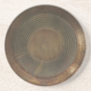 Rustikaler MetallUntersetzer Sandstein Untersetzer