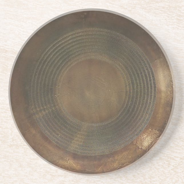 Rustikaler MetallUntersetzer Sandstein Untersetzer (Vorne)