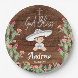 Rustikaler mexikanischer silberner Charro Pappteller