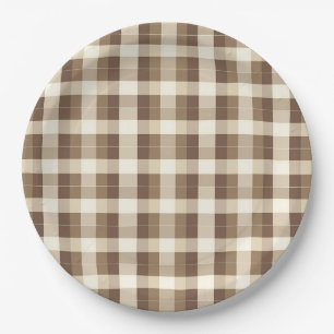 Rustikaler Minimalistisch-brauner Erntedank Pappteller