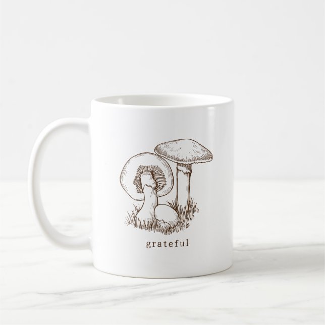 Rustikaler Minimalistisch Brown Fall Erntedank Kaffeetasse (Links)