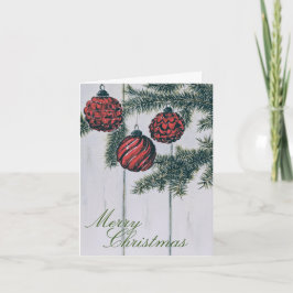 Rustikaler Minimalistischer Weihnachtsurlaub Karte