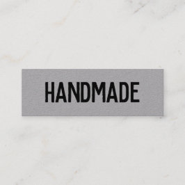 Rustikaler, moderner Graumacher, handgemachte Gesc Mini Visitenkarte