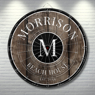 Rustikaler Name der Holzfamilie Dartscheibe