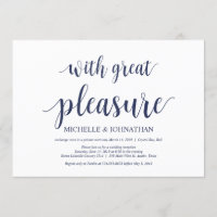 Rustikaler Navy Blue Wedding Elopement Empfang