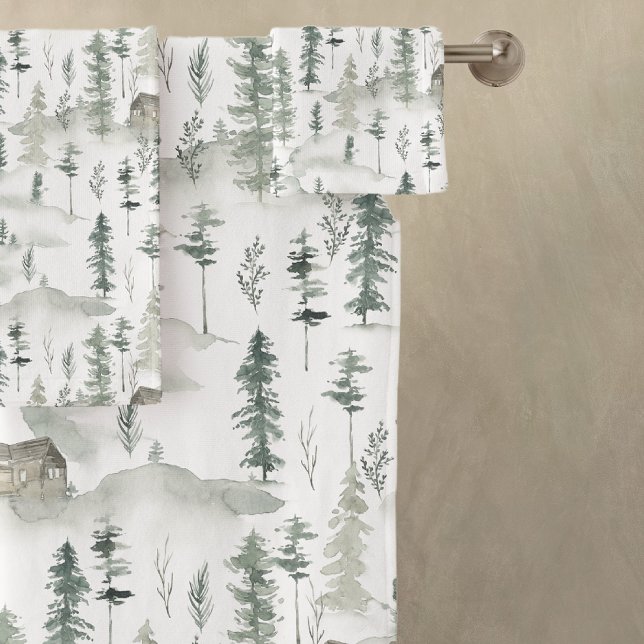 Rustikaler Neck der Holzhütte Badhandtuch Set (Von Creator hochgeladen)