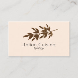Rustikaler Olivenzweig Botanischer italienischer K Visitenkarte