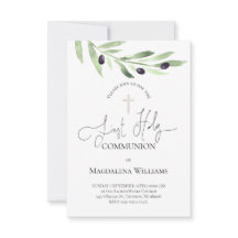 Rustikaler Olivenzweig Katholische Erste Kommune I