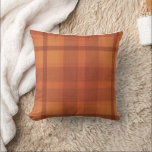 Rustikaler Orange Herbst Karierter Tartan Kissen<br><div class="desc">Rustikaler Orange Herbst Karierter Tartan</div>