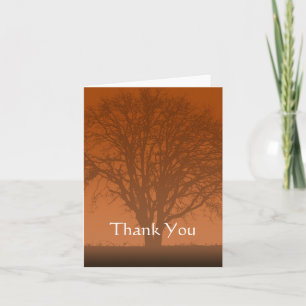 Rustikaler Orangenbaum des Lebens Dankeschön Dankeskarte