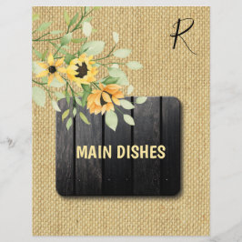 Rustikaler Organisator des Rezeptes