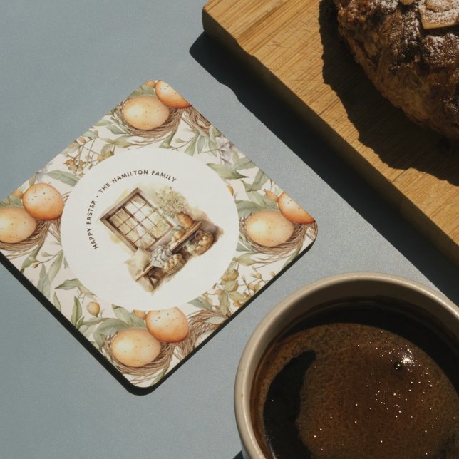 Rustikaler Ostergebirge Runder Pappuntersetzer (Von Creator hochgeladen)