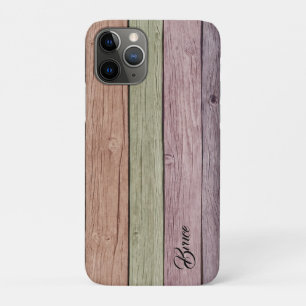 Rustikaler Pastellholzplank, benutzerdefinierbarer Case-Mate iPhone Hülle