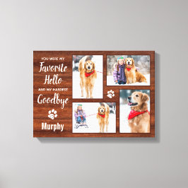 Rustikaler Personalisierter Haustier Memorial Foto Leinwanddruck