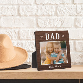 Rustikaler Personalisierter Vater Fotoplatte