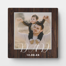 Rustikaler Personalisierter Vater Plaque Fotoplatte