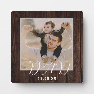 Rustikaler Personalisierter Vater Plaque Fotoplatte