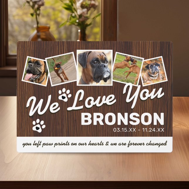 Rustikaler Pet-Memorial Keepake Fotoplatte (Von Creator hochgeladen)