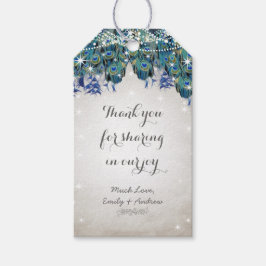 Rustikaler Pfauensee Rustikaler Luxe Geschenkanhänger