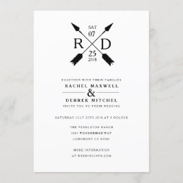 Rustikaler Pfeil | Hochzeit Einladung