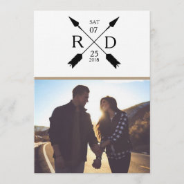 Rustikaler Pfeil | SAVE THE DATE | Hochzeit von Fo