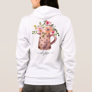 Rustikaler Pfirsich und Mauve Wasserfarbe Hoodie