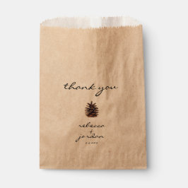 Rustikaler Pine Cone Danke, dass du Bags geschenkt Geschenktütchen