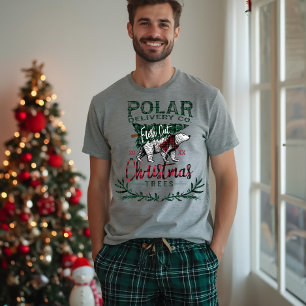 Rustikaler Polar Delivery Co Frische Weihnachtsbau Tri-Blend Shirt
