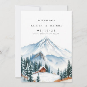 Rustikaler Printable Mountain Save The Date