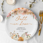 Rustikaler Pumpkin Fall in Liebe Papierplatte Pappteller<br><div class="desc">Rustikale Kürbis fallen in Liebe Papier Platten. Matching-Elemente verfügbar.</div>