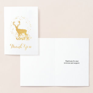 Rustikaler Reindeer Boho Stil in einem Kranz Folienkarte