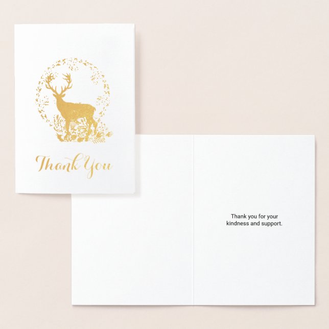 Rustikaler Reindeer Boho Stil in einem Kranz Folienkarte (Anzeige)