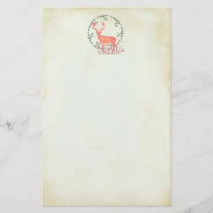 Rustikaler Reindeer Boho Wassercolor Briefpapier