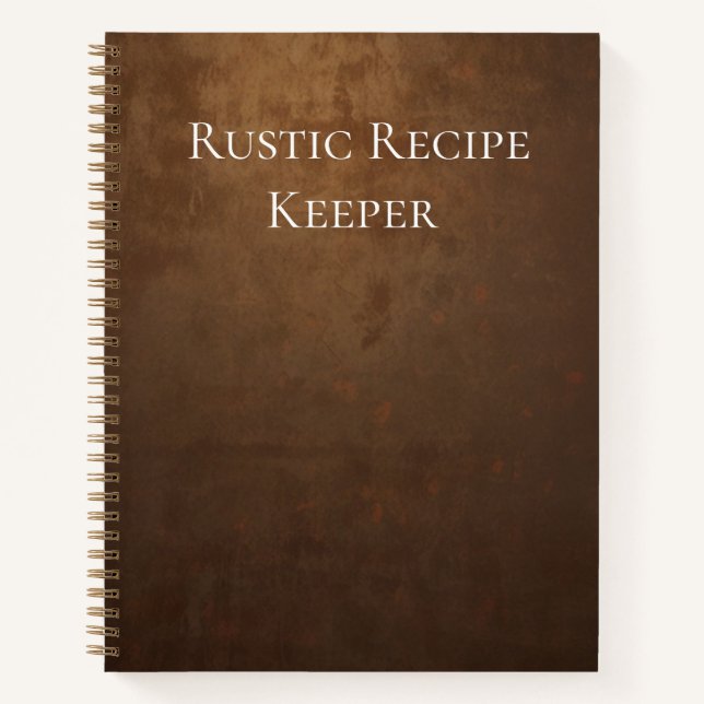 Rustikaler Rezeptor Notizbuch (Vorderseite)
