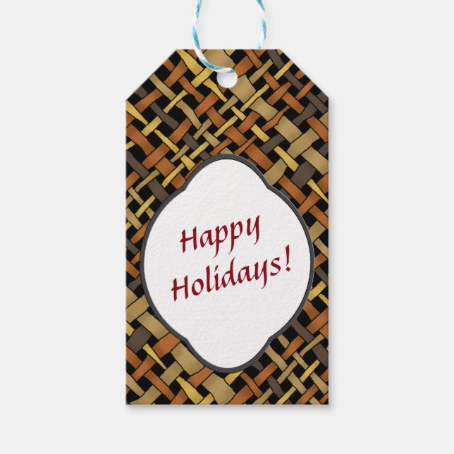 Rustikaler, robuster Grafischer, beliebiger Text Geschenkanhänger (Vorderseite)