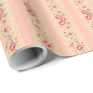Rustikaler rosa schäbiger Vintager Retro mit Geschenkpapier