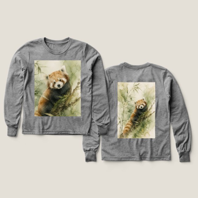 Rustikaler Roter-Panda-Charm (Design Vorder- & Rückseite)