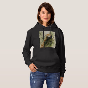 Rustikaler Roter-Panda-Charm Hoodie