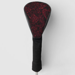 Rustikaler roter Schwamm auf dunkelrotem Hintergru Golf Headcover