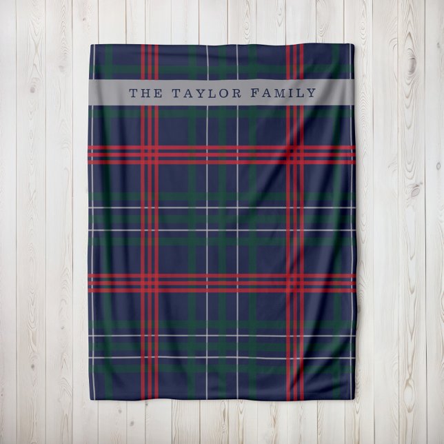 Rustikaler roter Tartan, Kariert Personalisiert Fleecedecke (Von Creator hochgeladen)