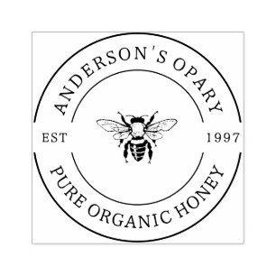 Rustikaler Rundhonig in Familienbesitz Gummistempel