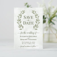 Rustikaler Sage Green Laurel Verlasse Elegante Hoc