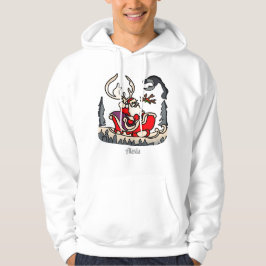 Rustikaler Santa in Sleigh mit Lattern Hoodie